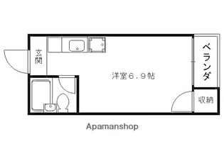 ピエスドゥー【3階】の間取り