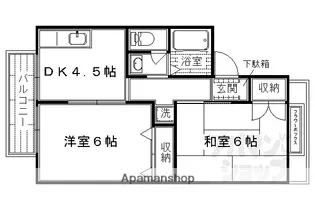 ホワイトハウス【201A号室】の間取り