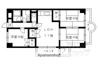 グレイスヴィラ阿部【08-E号室】の間取り