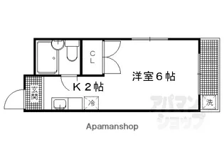 ポルト壱番館【2D号室】の間取り