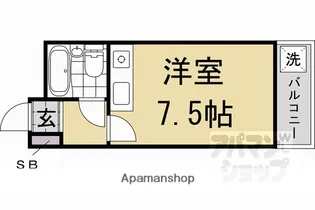 SINGLE QUARTERS 西賀茂【203号室】の間取り