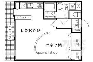 ラ・パルフェ・ド・ルミナス【403号室】の間取り
