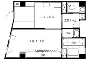 雪月花【5階】の間取り