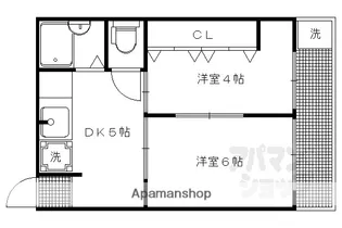 コーポ大鷺【209号室】の間取り