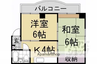 プラザ篠【203号室】の間取り