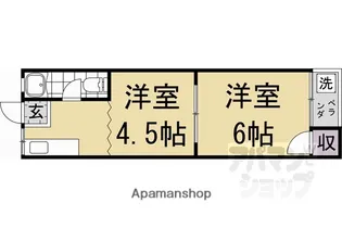 コーポ西茶屋【202号室】の間取り