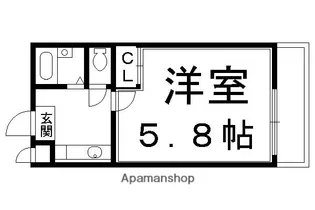 足立ハイツ北大路【4階】の間取り