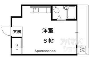 カーサ船岡山【203号室】の間取り