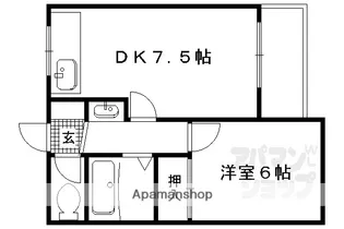 シャトレ修学院【202号室】の間取り
