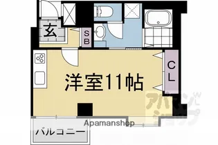 ダイアパレス西大路御池【203号室】の間取り