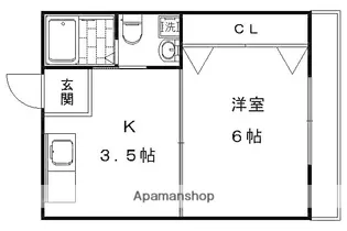 ハイツ雅【302号室】の間取り