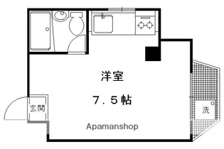 セントラル一乗寺【201号室】の間取り