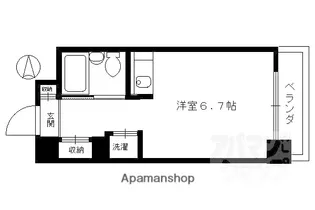スカイノブレ京都四条大宮【606号室】の間取り