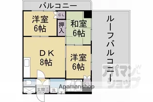 ハイムフロイデン一乗寺【D10号室】の間取り