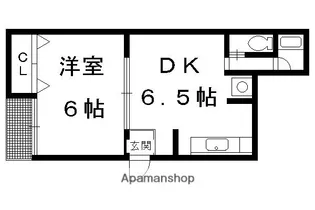 サンハウス紫野【101号室】の間取り