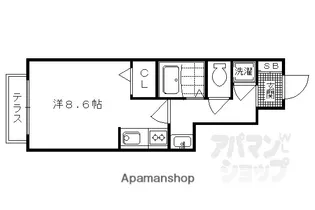 ヴェルドミール嵯峨野【1階】の間取り