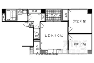 プリムローズ四条【701号室】の間取り