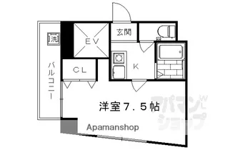 アルティスタ丸太町【505号室】の間取り