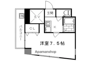 アルティスタ丸太町【405号室】の間取り