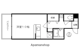 アライブ富小路【204号室】の間取り