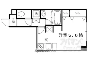 プリオーレ衣笠【1001号室】の間取り