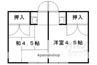 片山館【303号室】の間取り