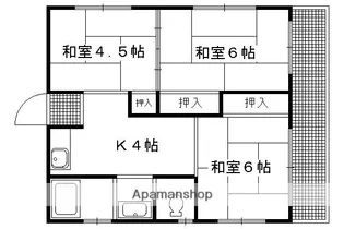 キングスコート【205号室】の間取り
