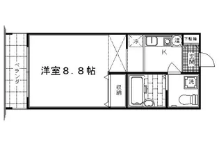 ラ・ヴィル・フルール【101号室】の間取り