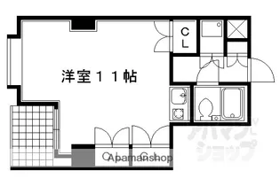 ヴェルビュ二条城東【109号室】の間取り
