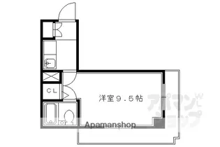 ライオンズマンション京都三条第2【606号室】の間取り