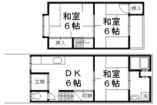 京都府京都市北区大宮中林町【タウンハウス】の間取り
