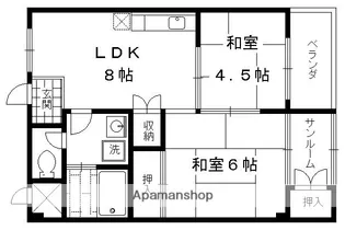 グレースコート【202号室】の間取り