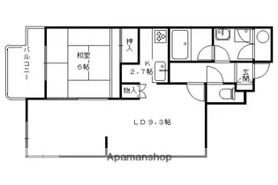 ルモン紫野【802号室】の間取り