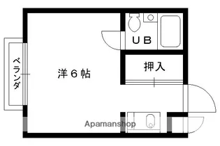 ハイツ外波山【201号室】の間取り
