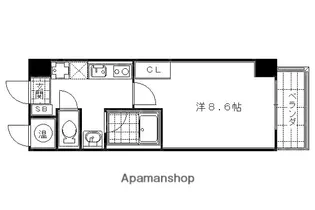 シャントール二条【8階】の間取り