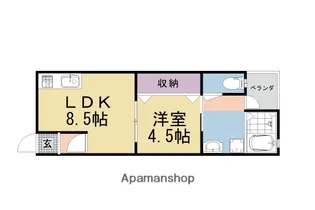 カームネス【203号室】の間取り