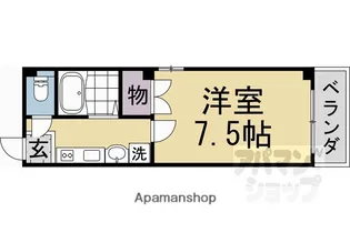 ピースフル京都【402号室】の間取り
