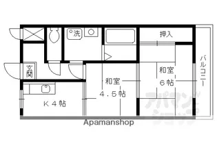 第3シャトーウメダ【3階】の間取り