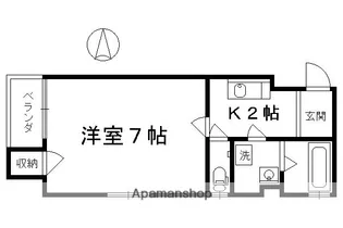 1Kの間取り画像