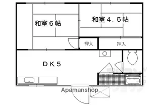 マンション竹葉【1号室】の間取り