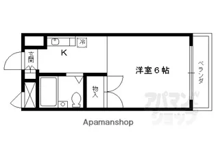 パラドール円町【402号室】の間取り