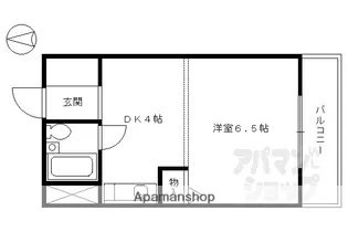 グッディライフ御幸町【102号室】の間取り
