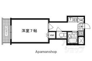 エステムコート御所南【302号室】の間取り