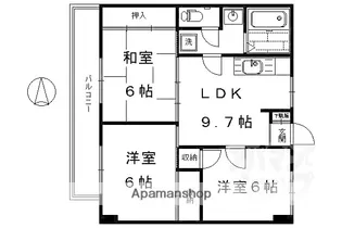 東和ハイツ本館【8階】の間取り