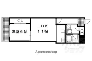 第1パールハイツ上杉【505号室】の間取り