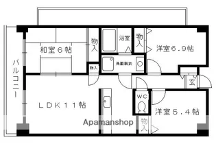 レジディア太秦【503号室】の間取り