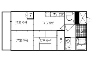 シャトー嵐望【107号室】の間取り