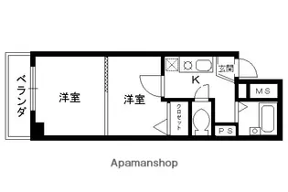 アルティスタ三条【4階】の間取り