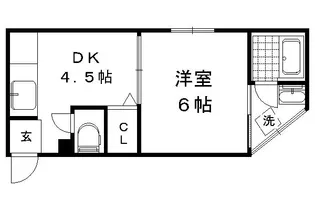 吉田ハイツ【1階】の間取り
