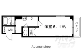 プレサンス京都二条城前【201号室】の間取り